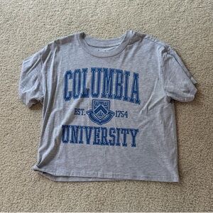 NEVER WORN columbia university cropped tee